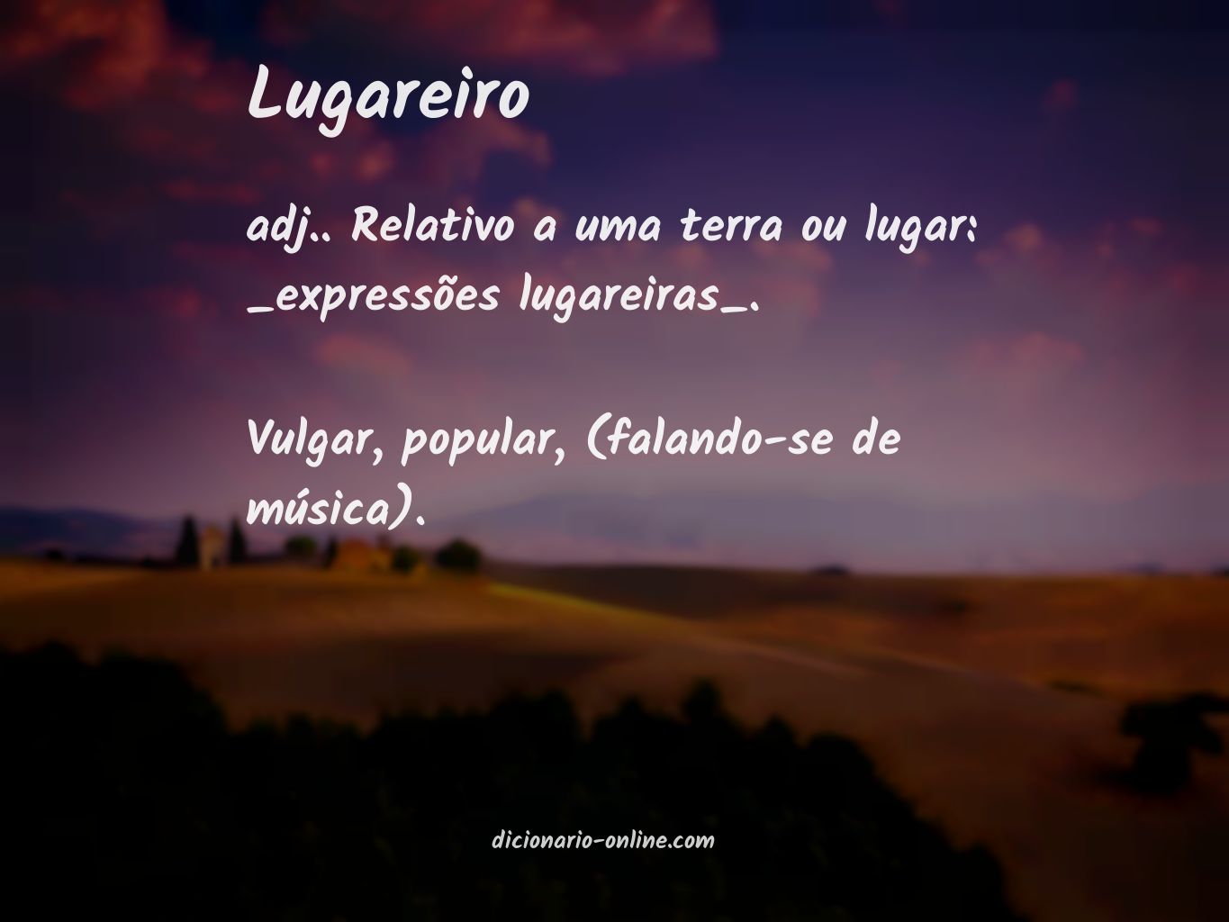 Significado de lugareiro