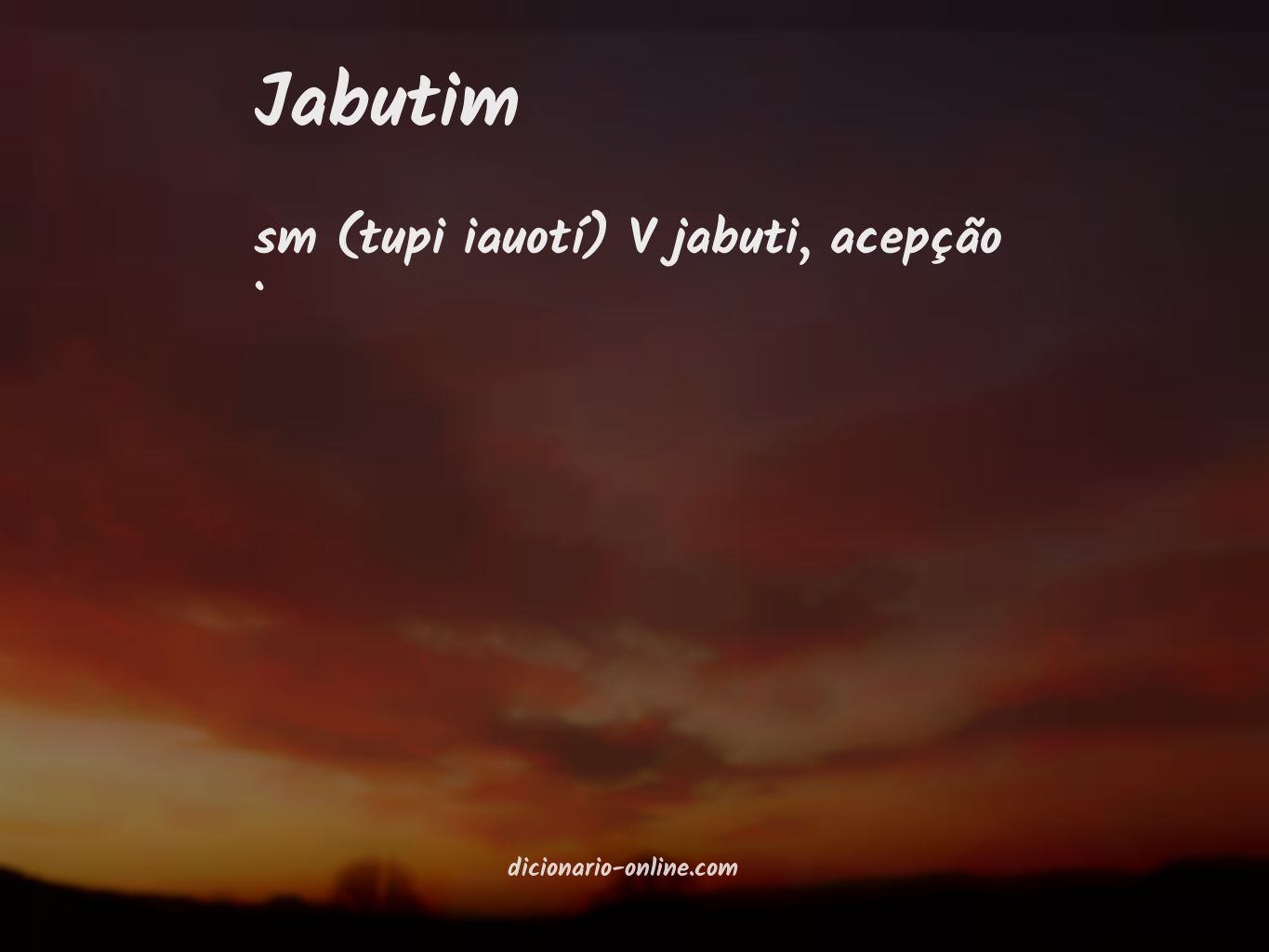 Significado de jabutim