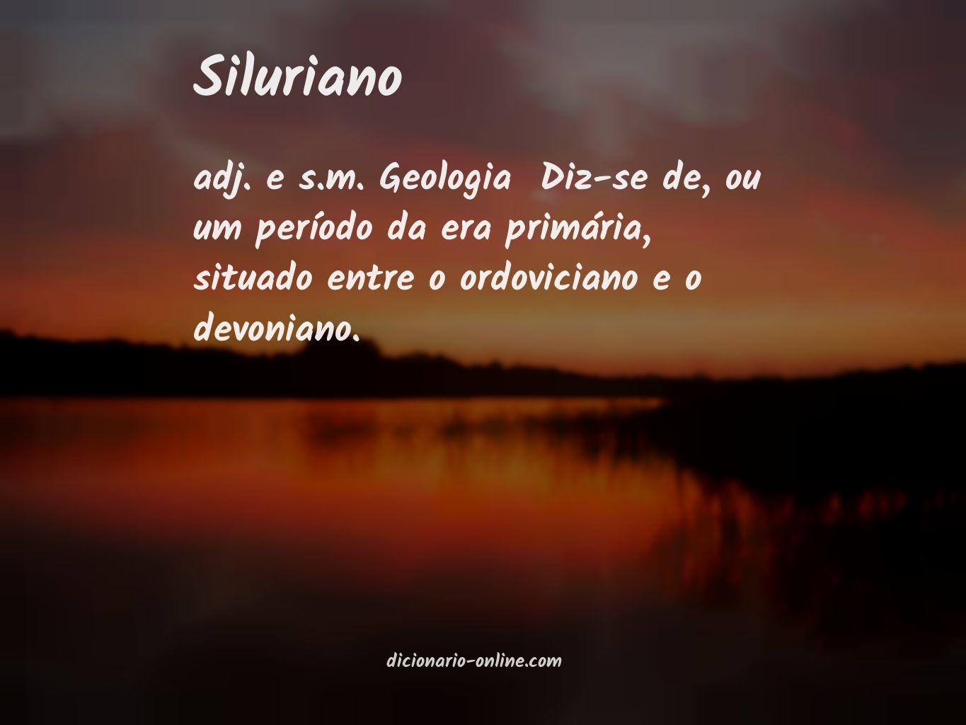 Significado de siluriano