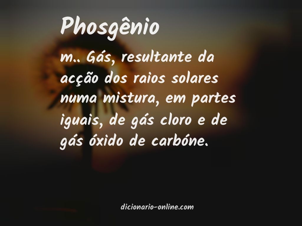 Significado de phosgênio