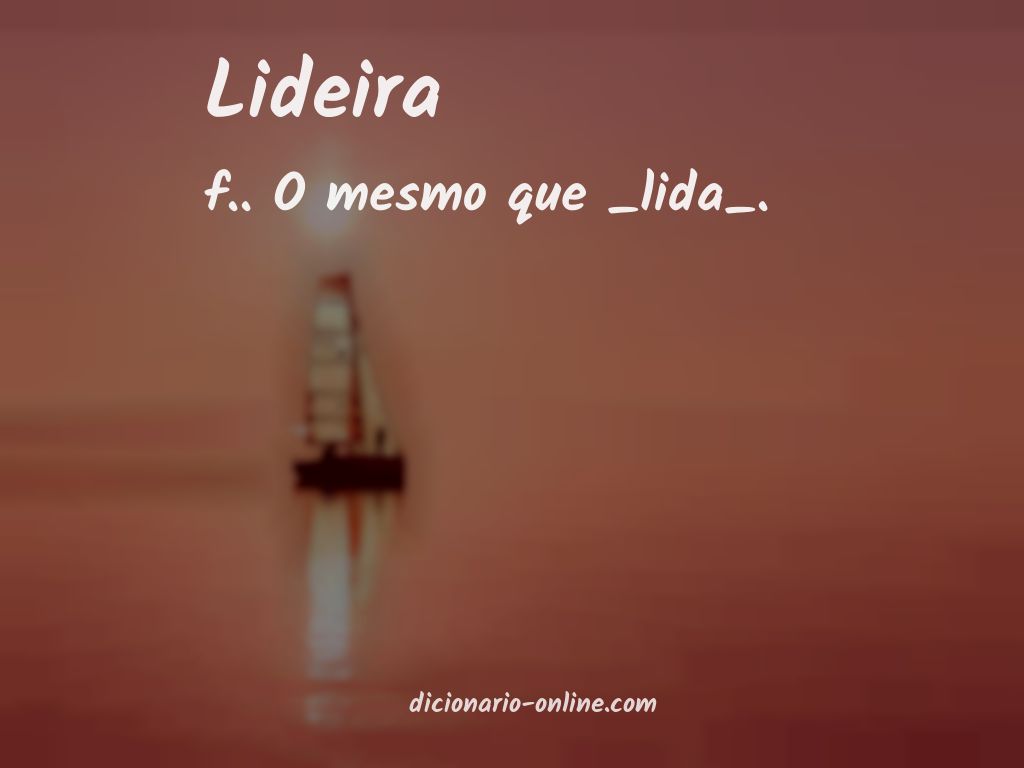 Significado de lideira