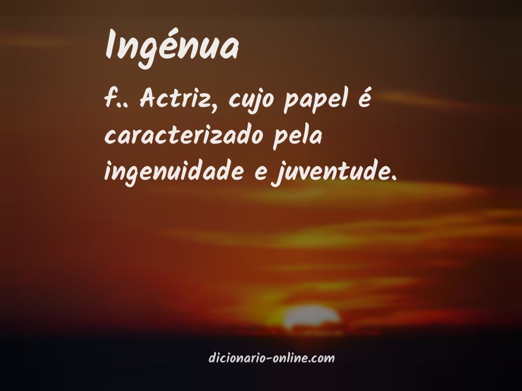 Significado de ingénua