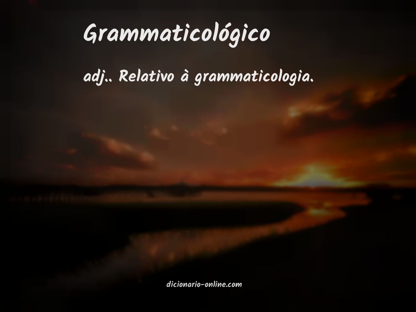 Significado de grammaticológico