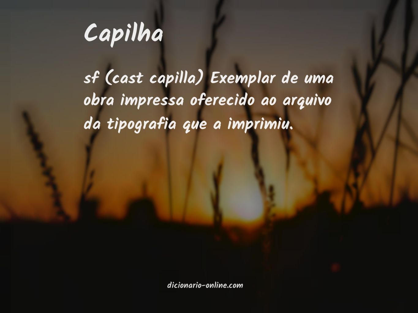 Significado de capilha