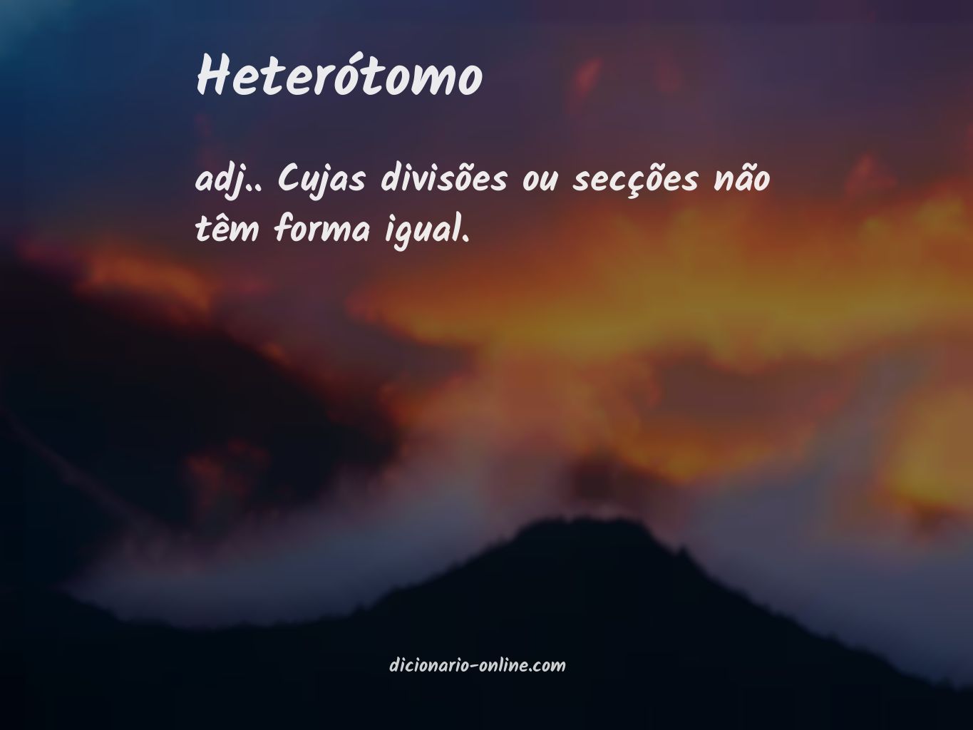 Significado de heterótomo