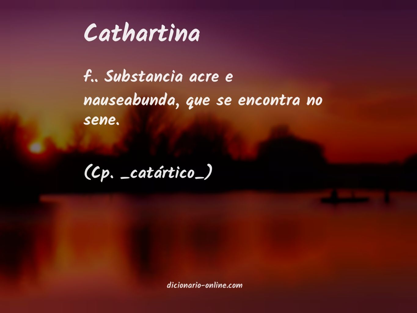 Significado de cathartina