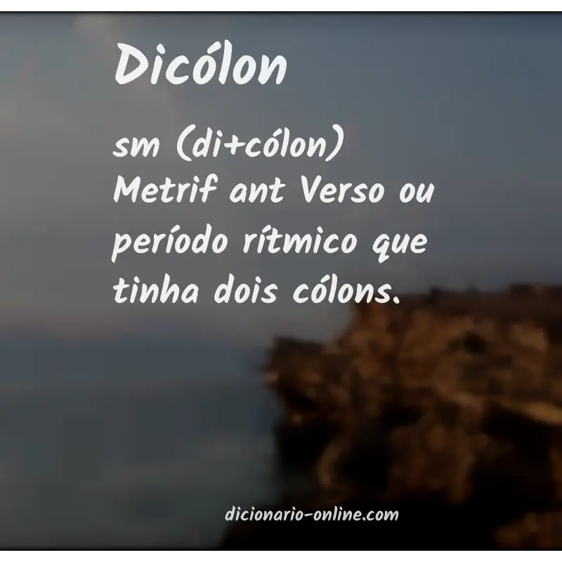 Significado de dicólon