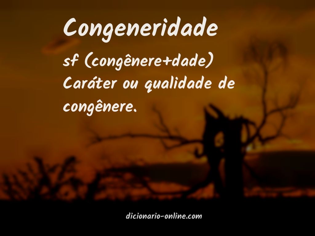 Significado de congeneridade