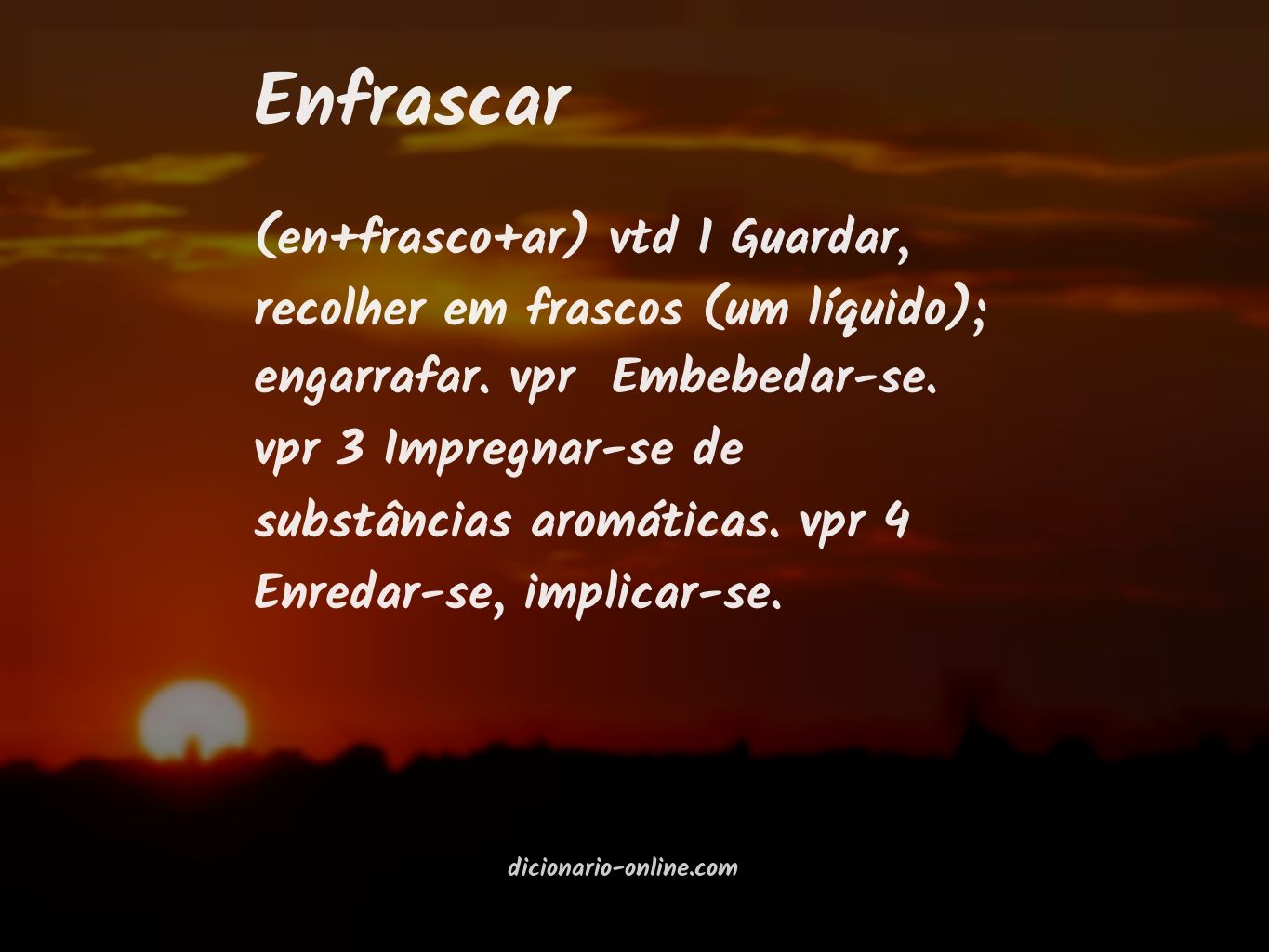 Significado de enfrascar