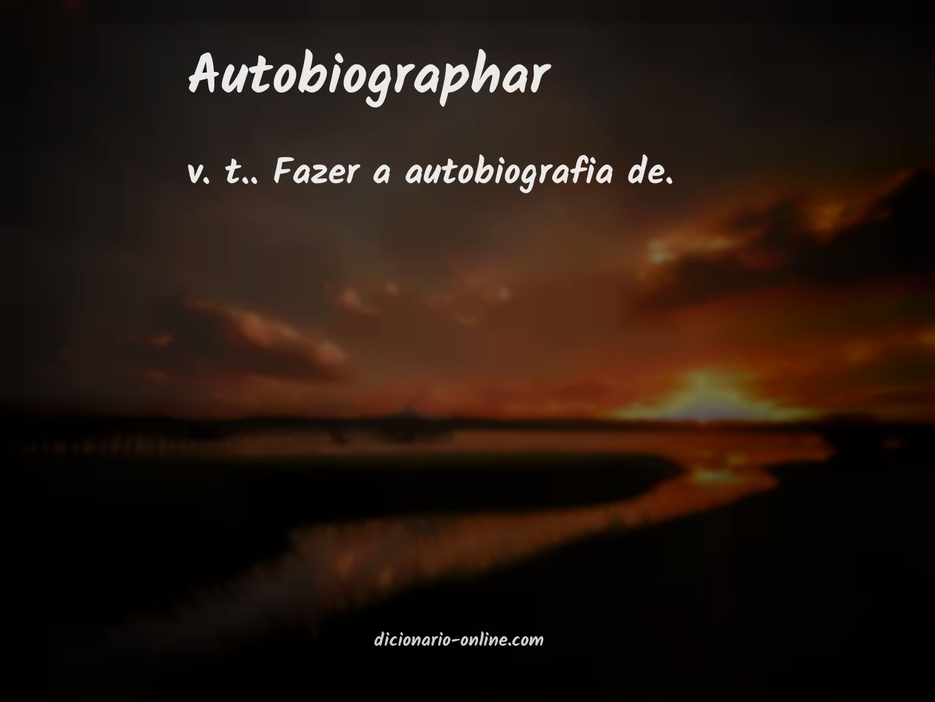 Significado de autobiographar