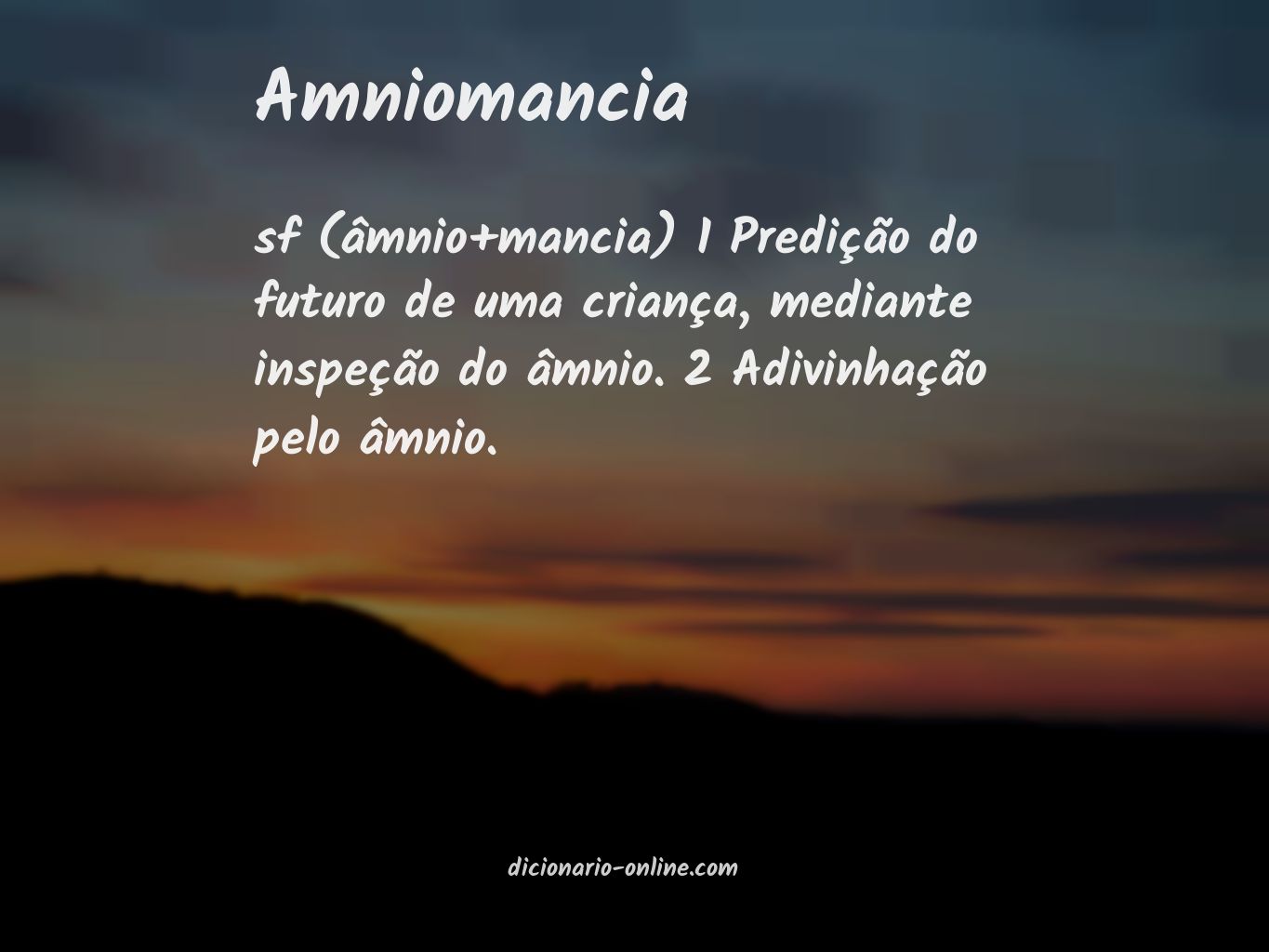 Significado de amniomancia