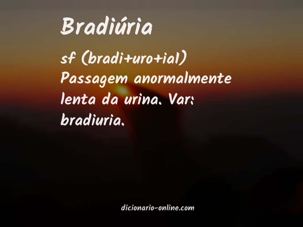 Significado de bradiúria