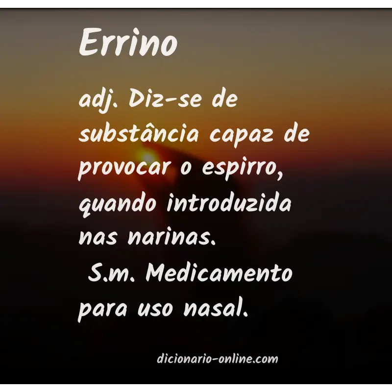 Significado de errino