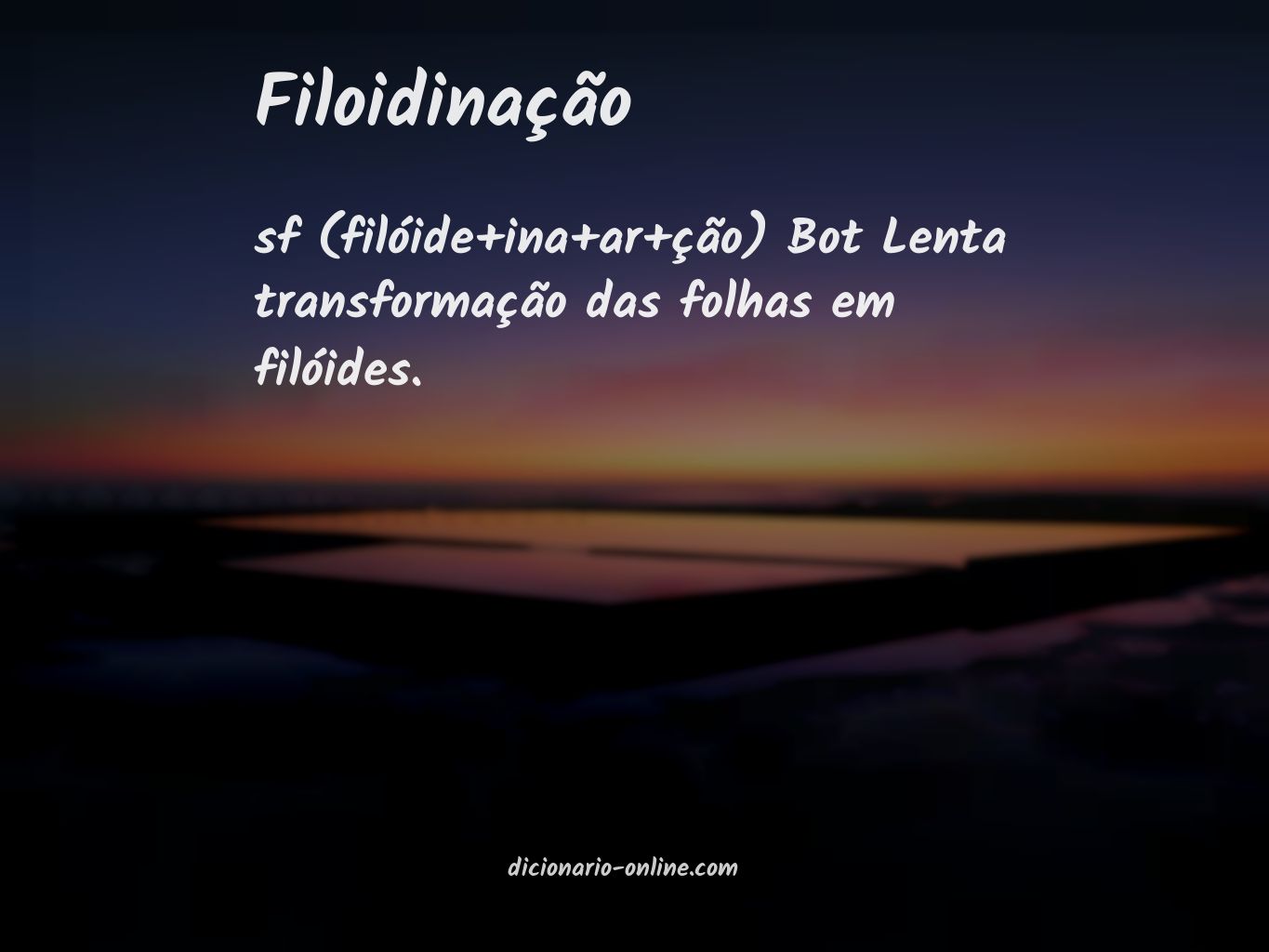 Significado de filoidinação