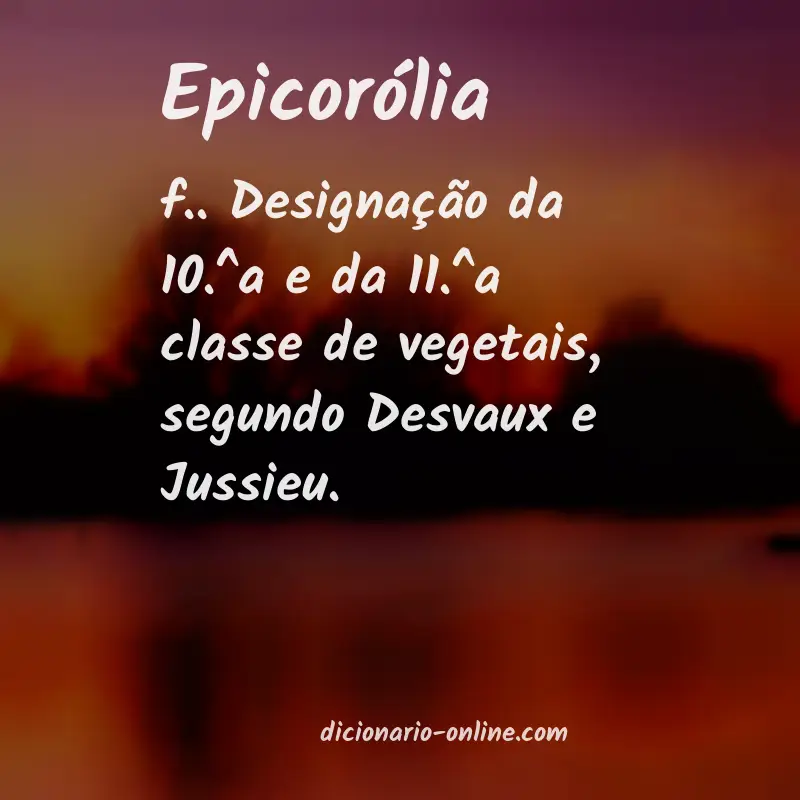 Significado de epicorólia
