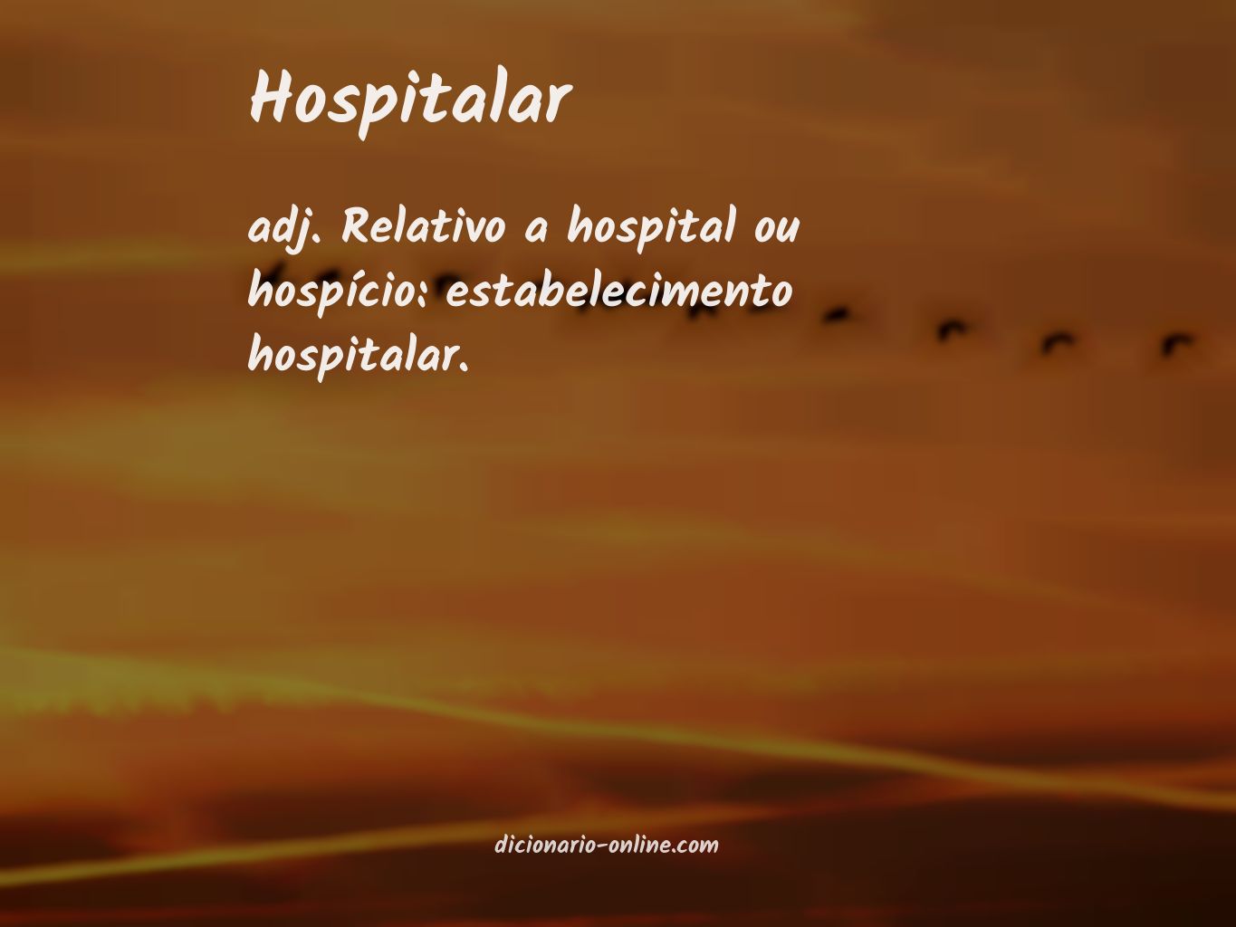 Significado de hospitalar