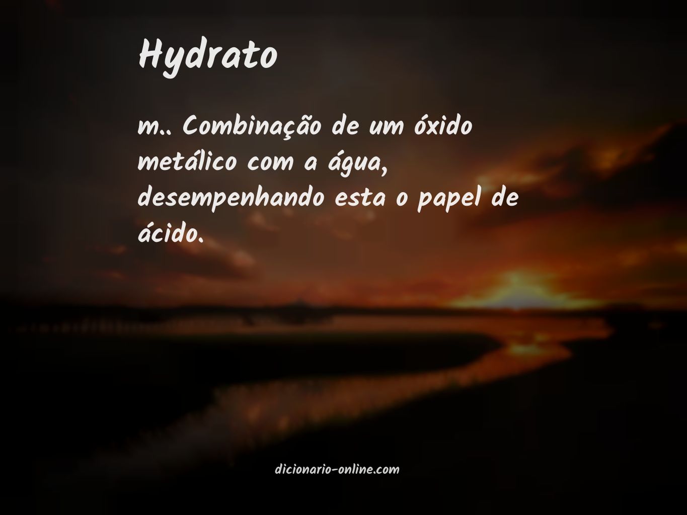 Significado de hydrato