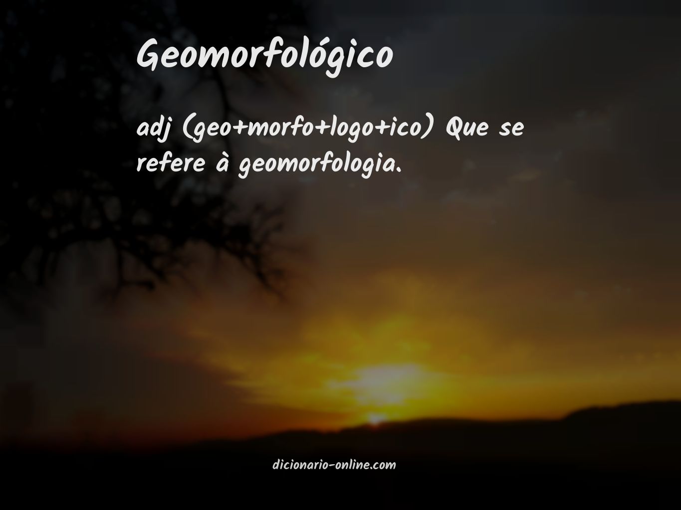 Significado de geomorfológico