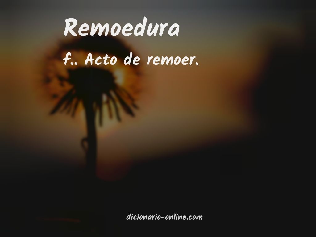 Significado de remoedura