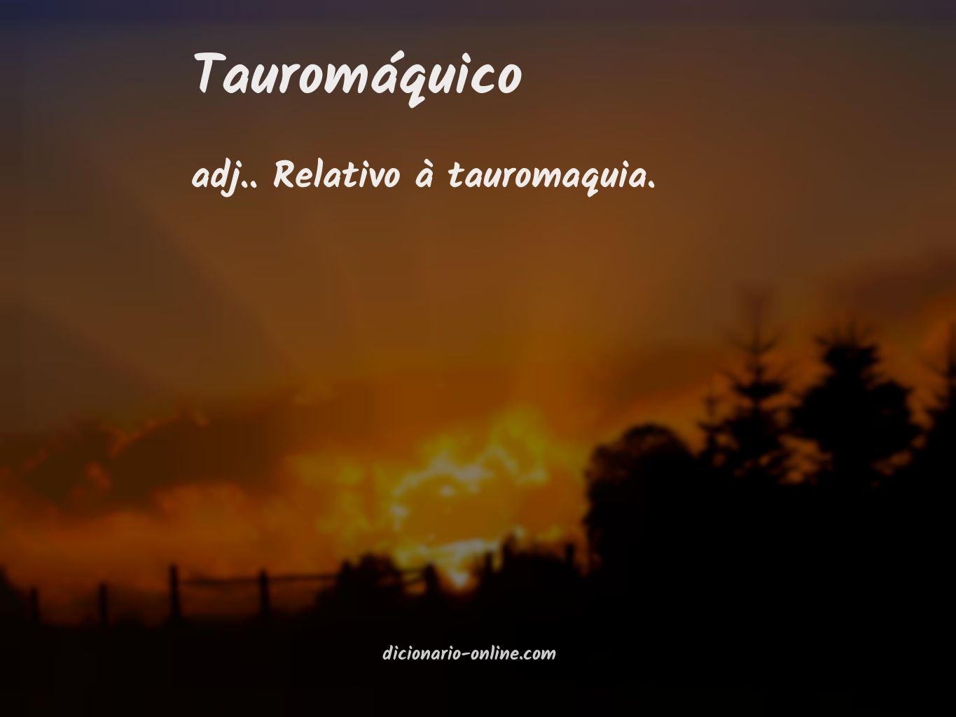 Significado de tauromáquico