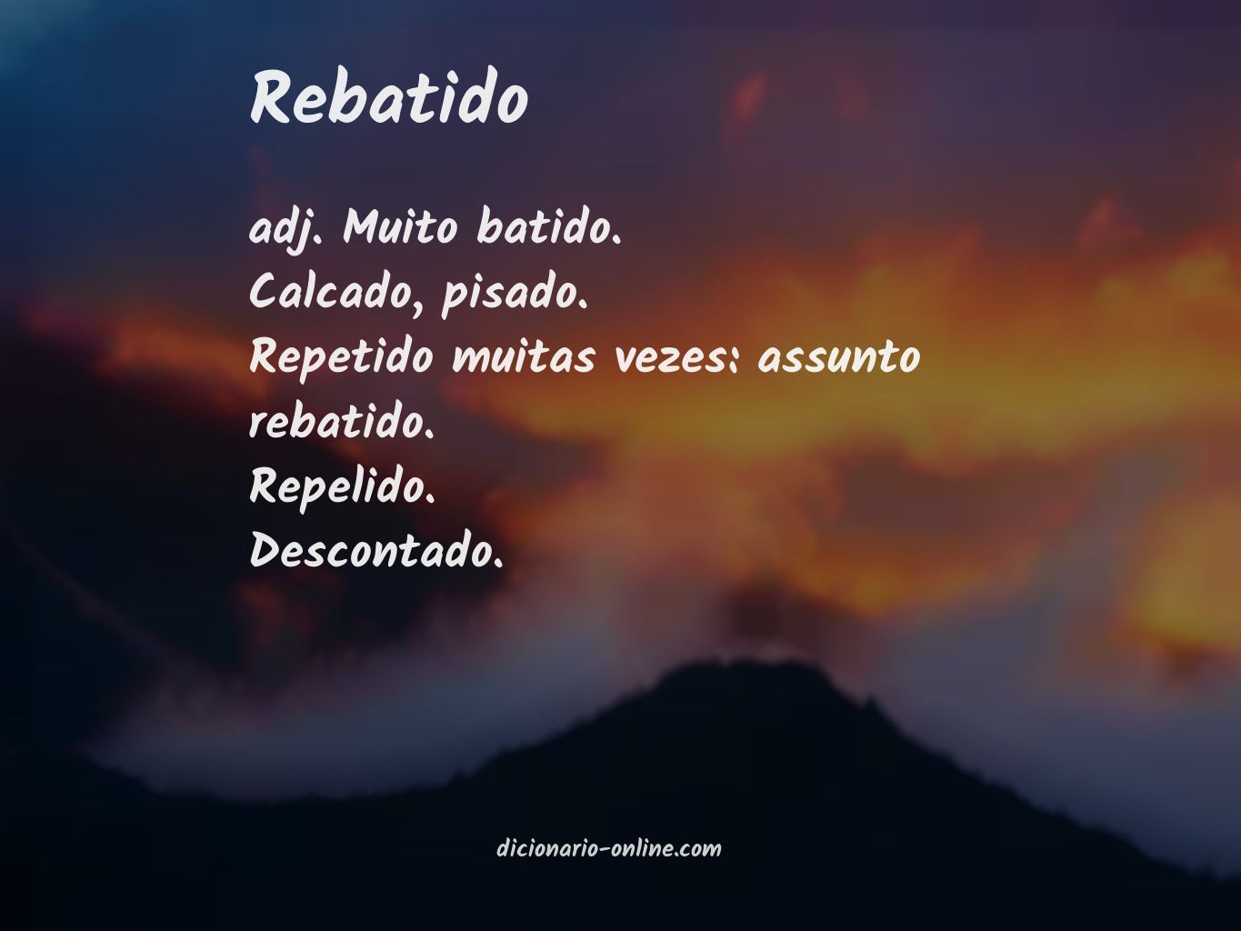 Significado de rebatido