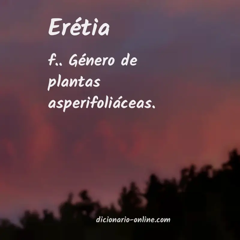 Significado de erétia