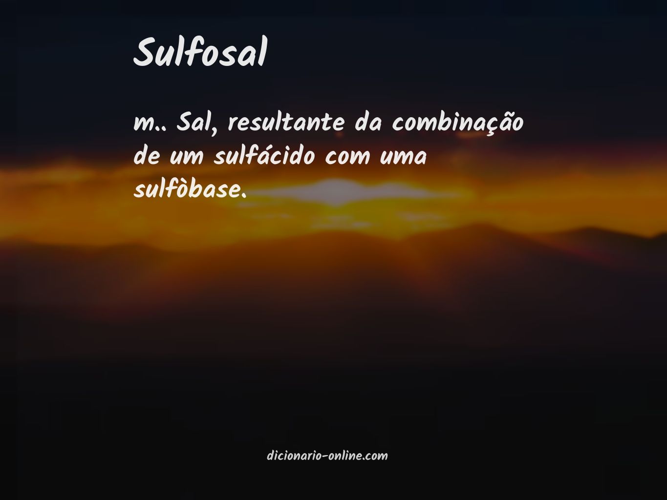 Significado de sulfosal