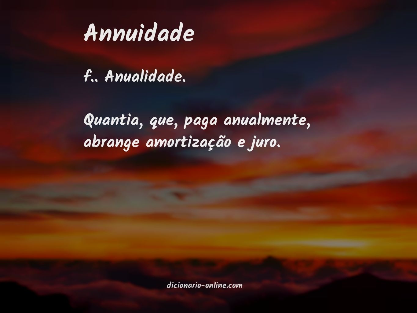 Significado de annuidade