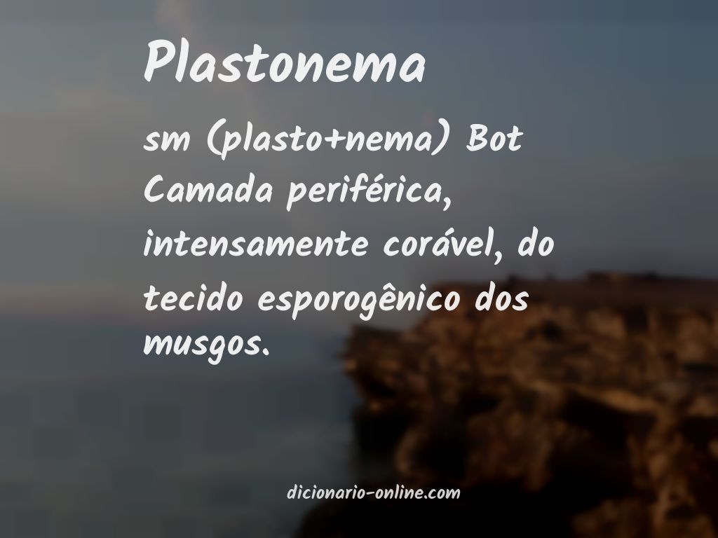 Significado de plastonema