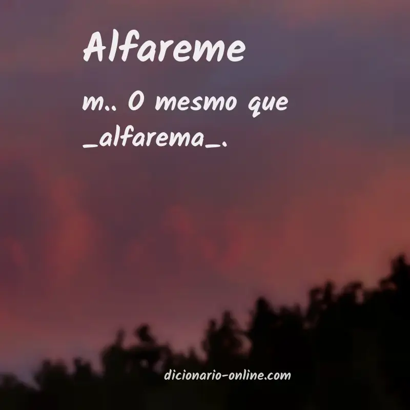 Significado de alfareme