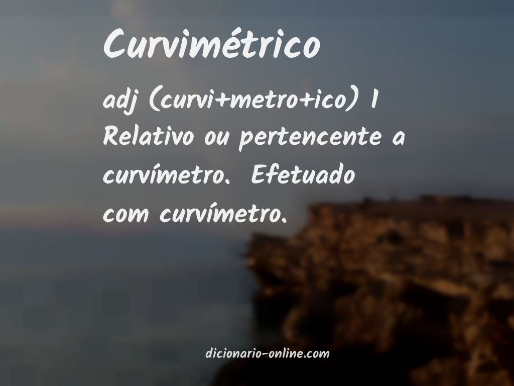 Significado de curvimétrico