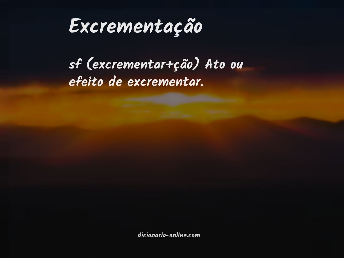 Significado de excrementação