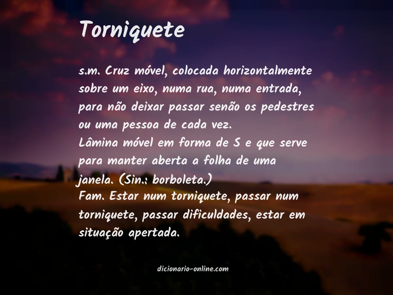 Significado de torniquete