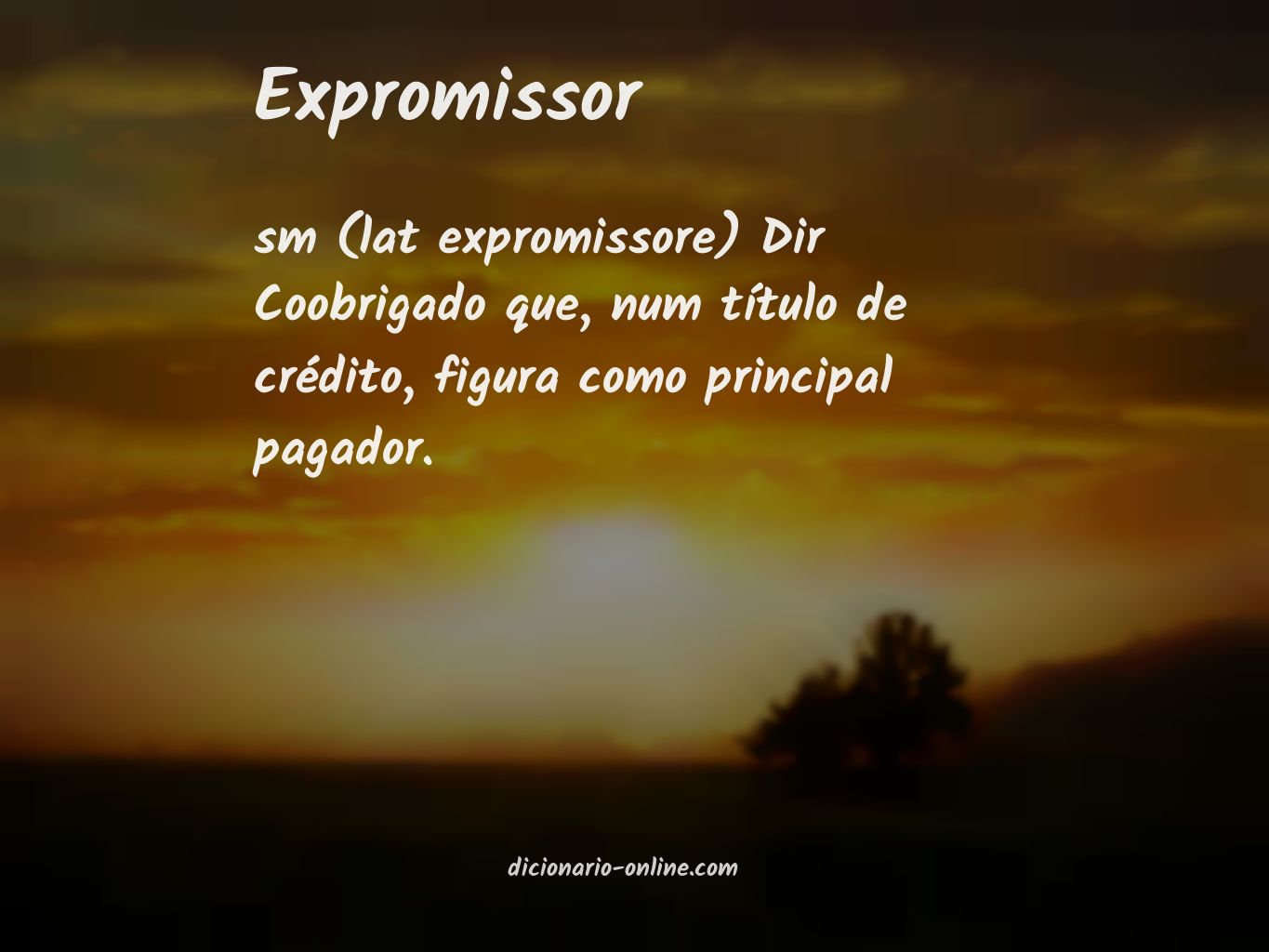 Significado de expromissor