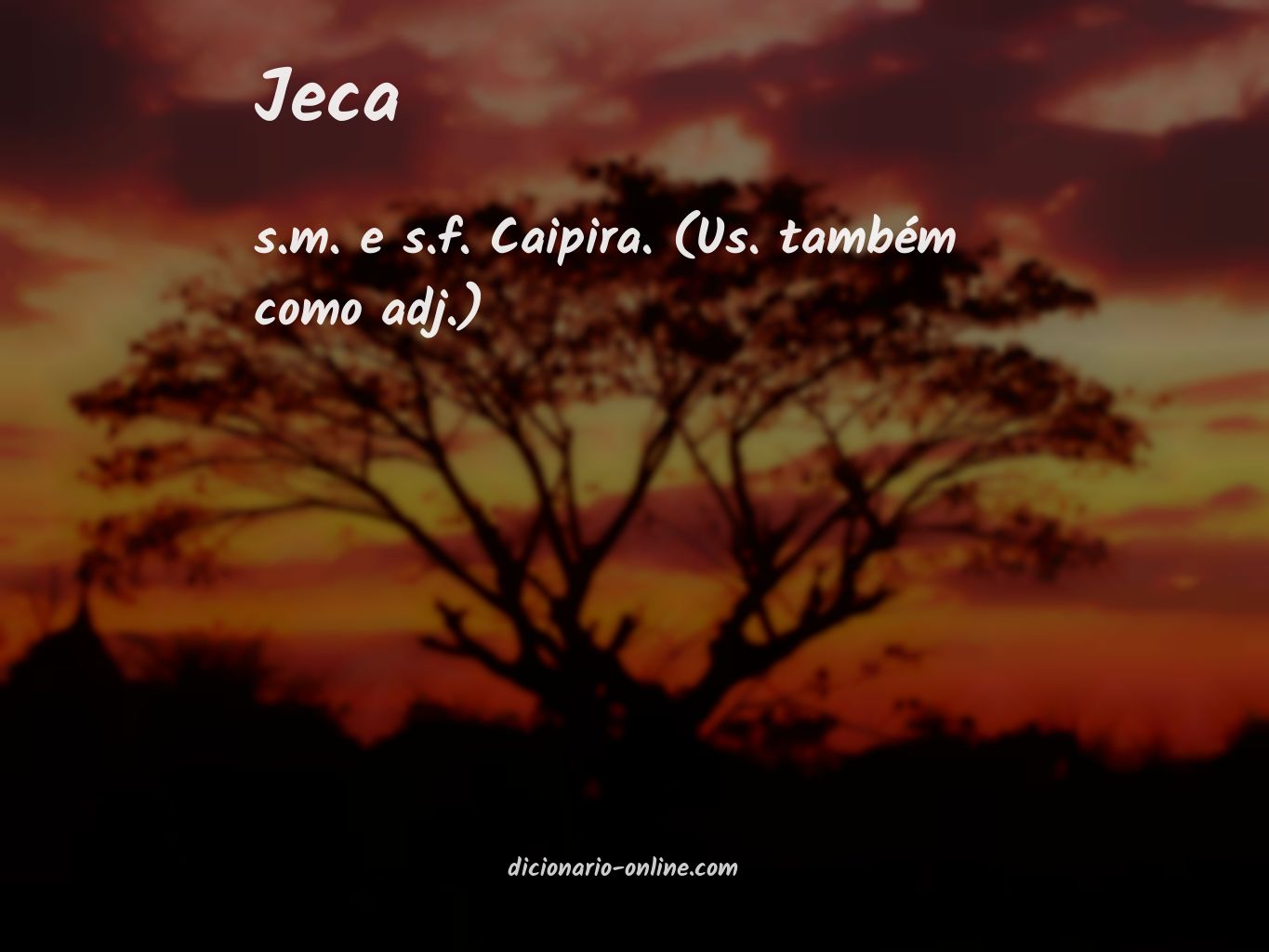 Significado de jeca