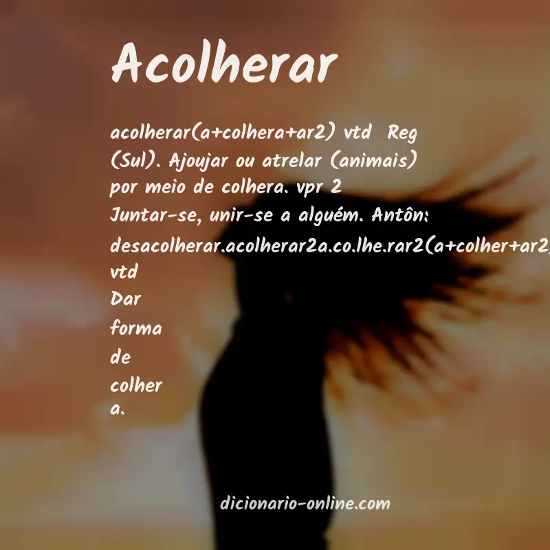 Significado de acolherar