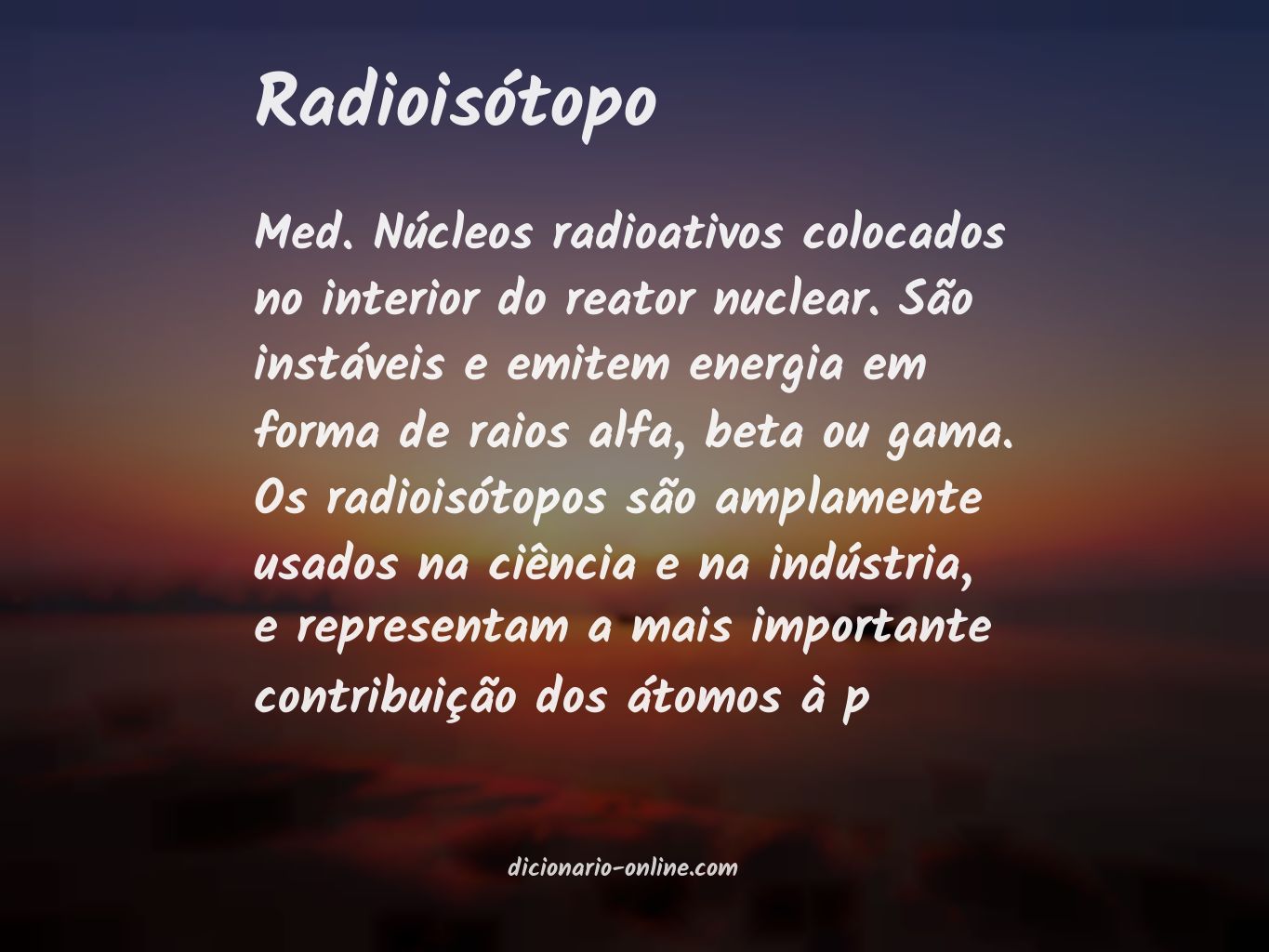 Significado de radioisótopo