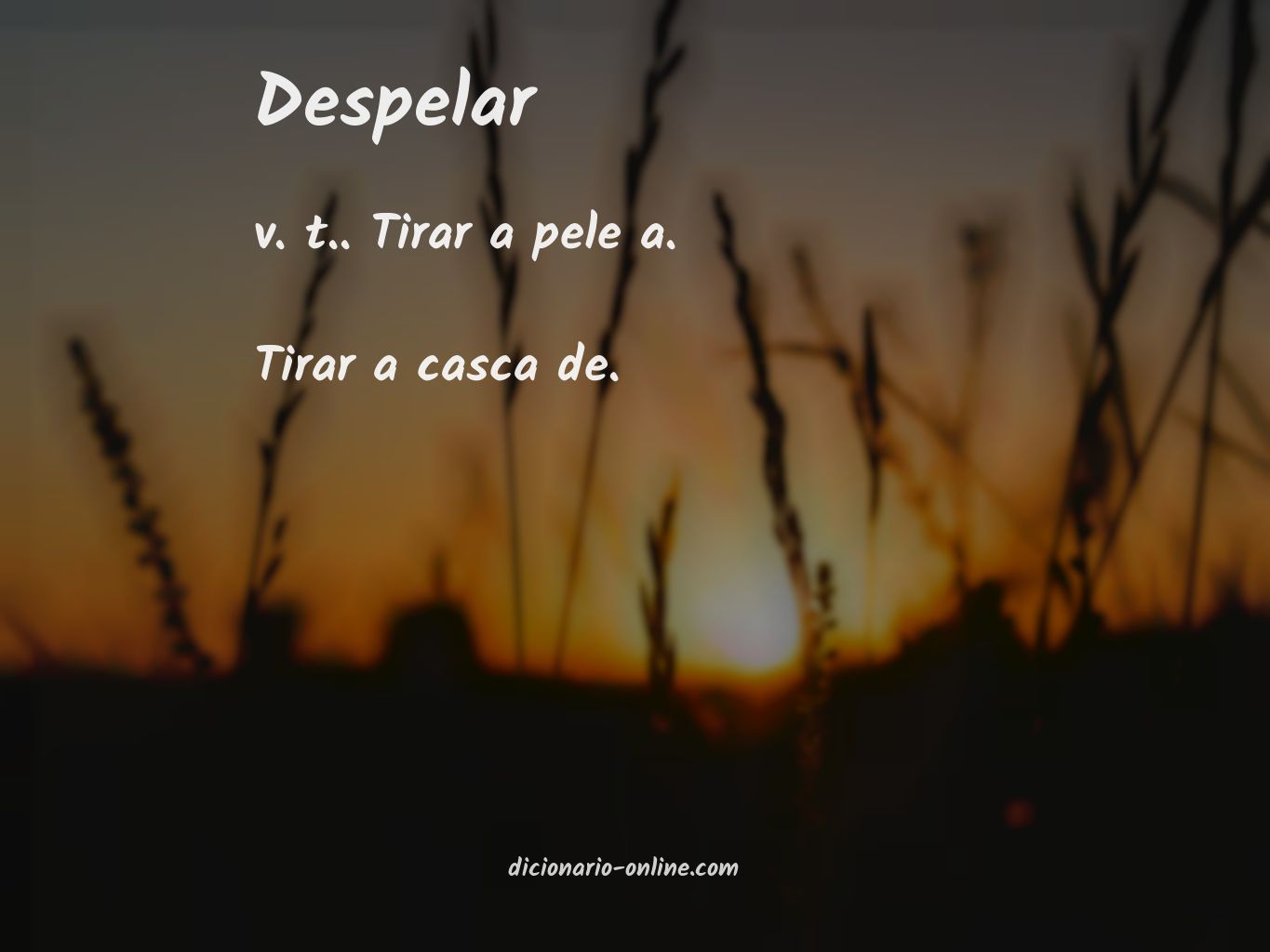 Significado de despelar