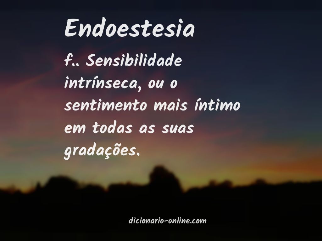 Significado de endoestesia