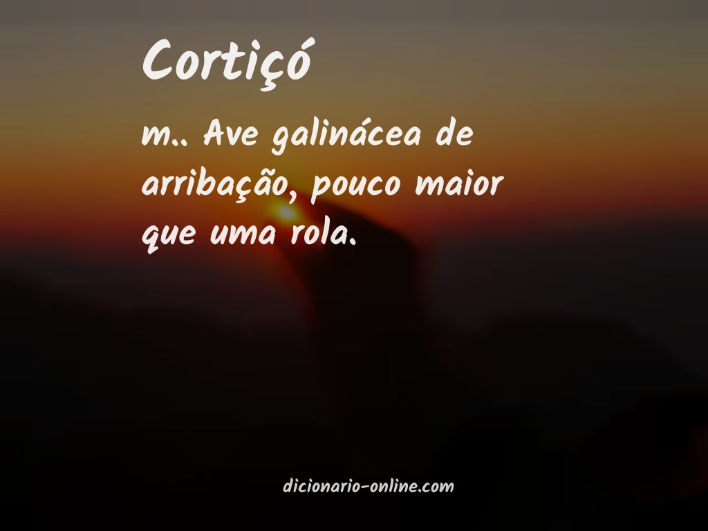 Significado de cortiçó