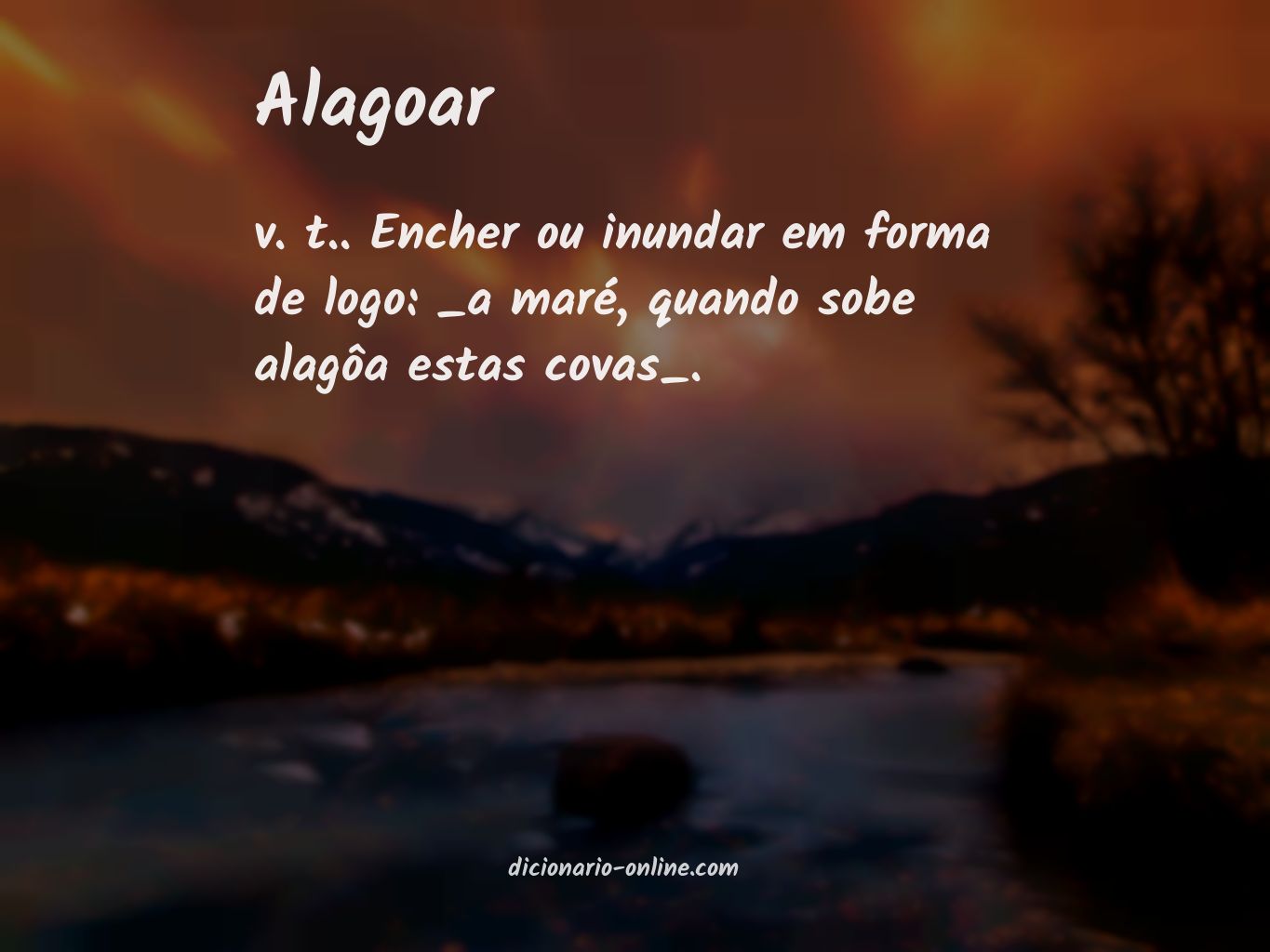 Significado de alagoar