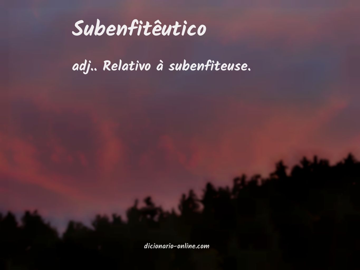 Significado de subenfitêutico