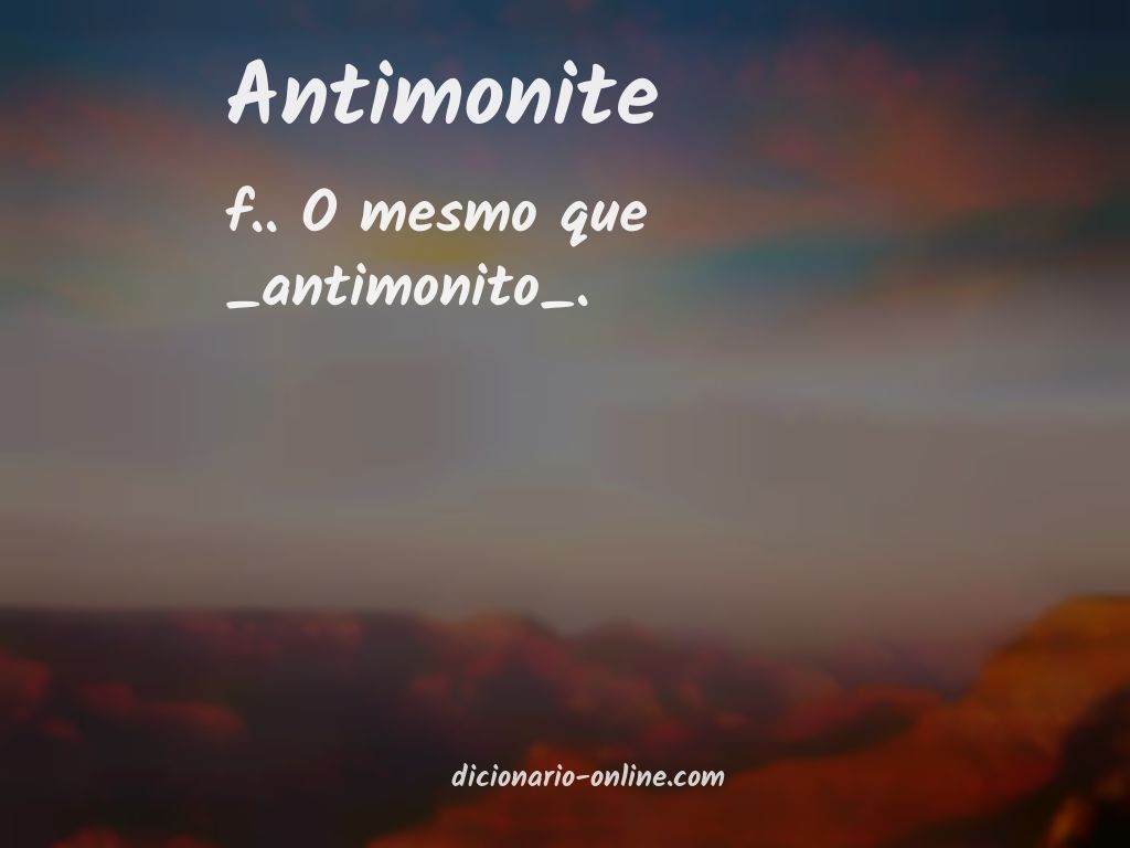 Significado de antimonite