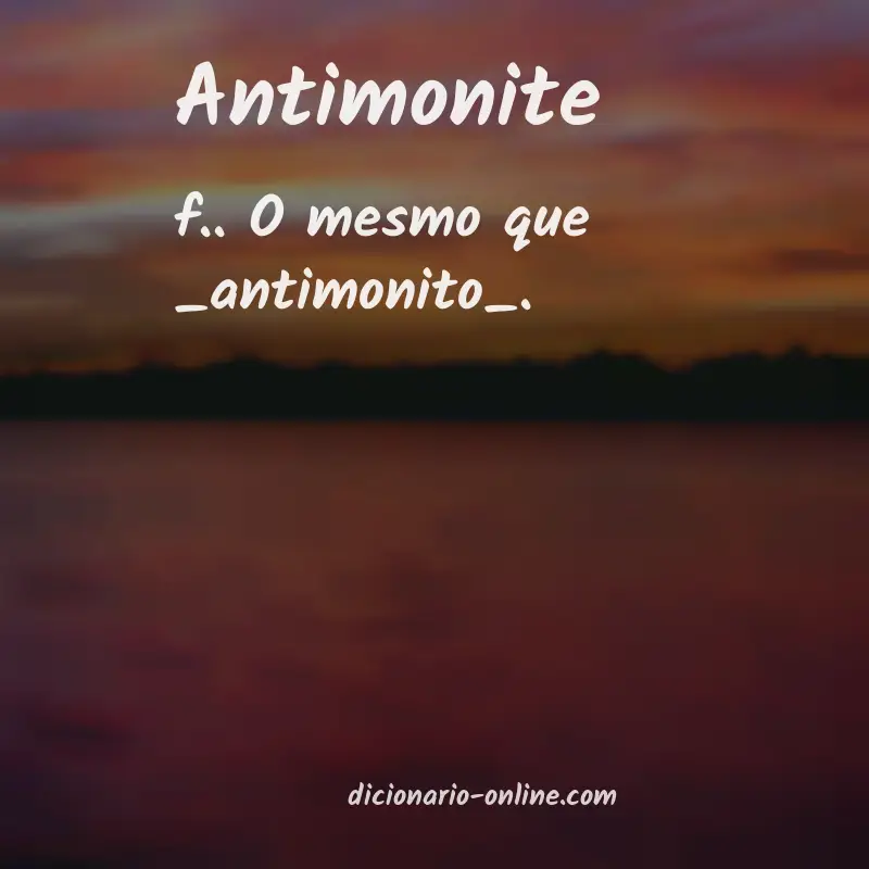 Significado de antimonite