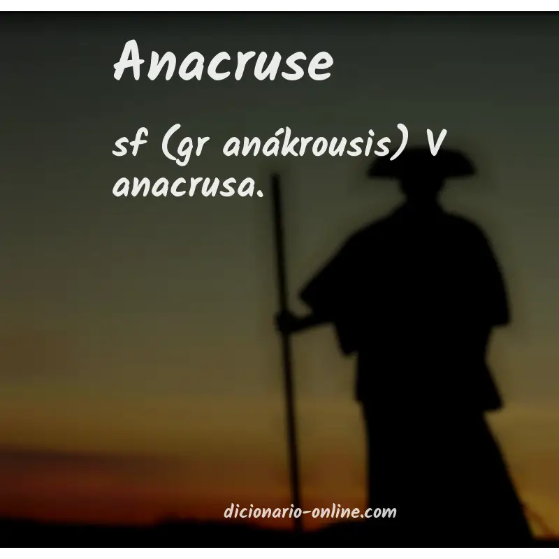 Significado de anacruse