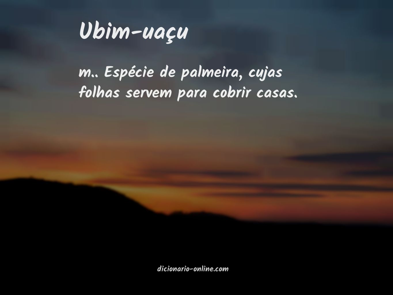 Significado de ubim-uaçu