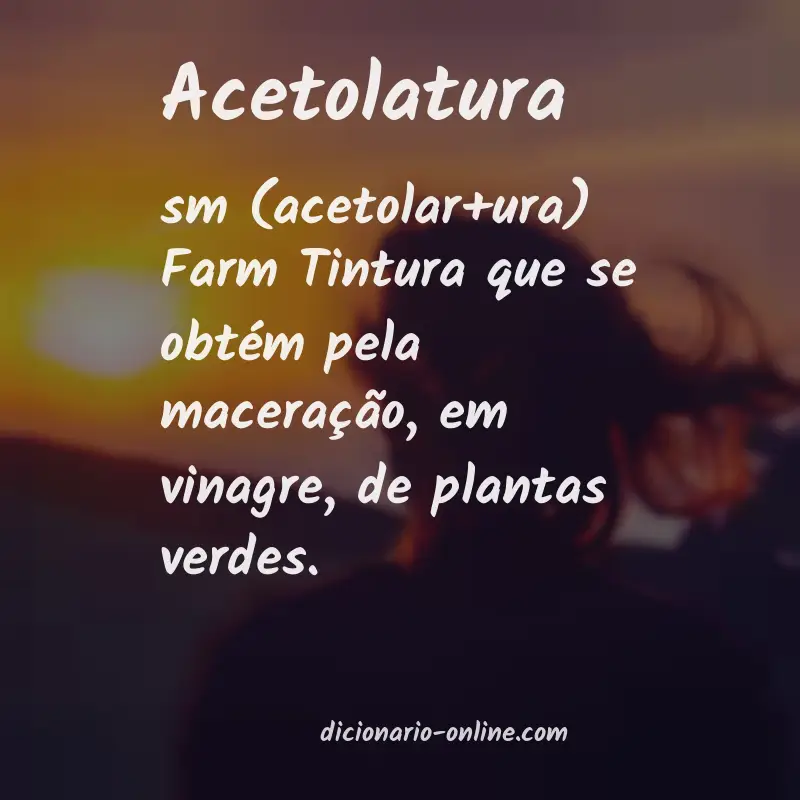 Significado de acetolatura