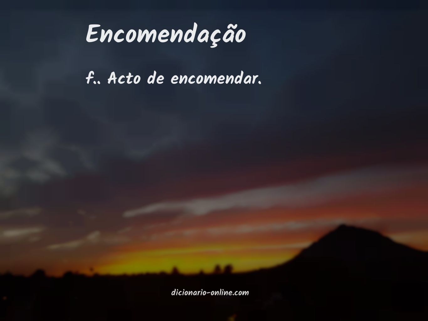 Significado de encomendação