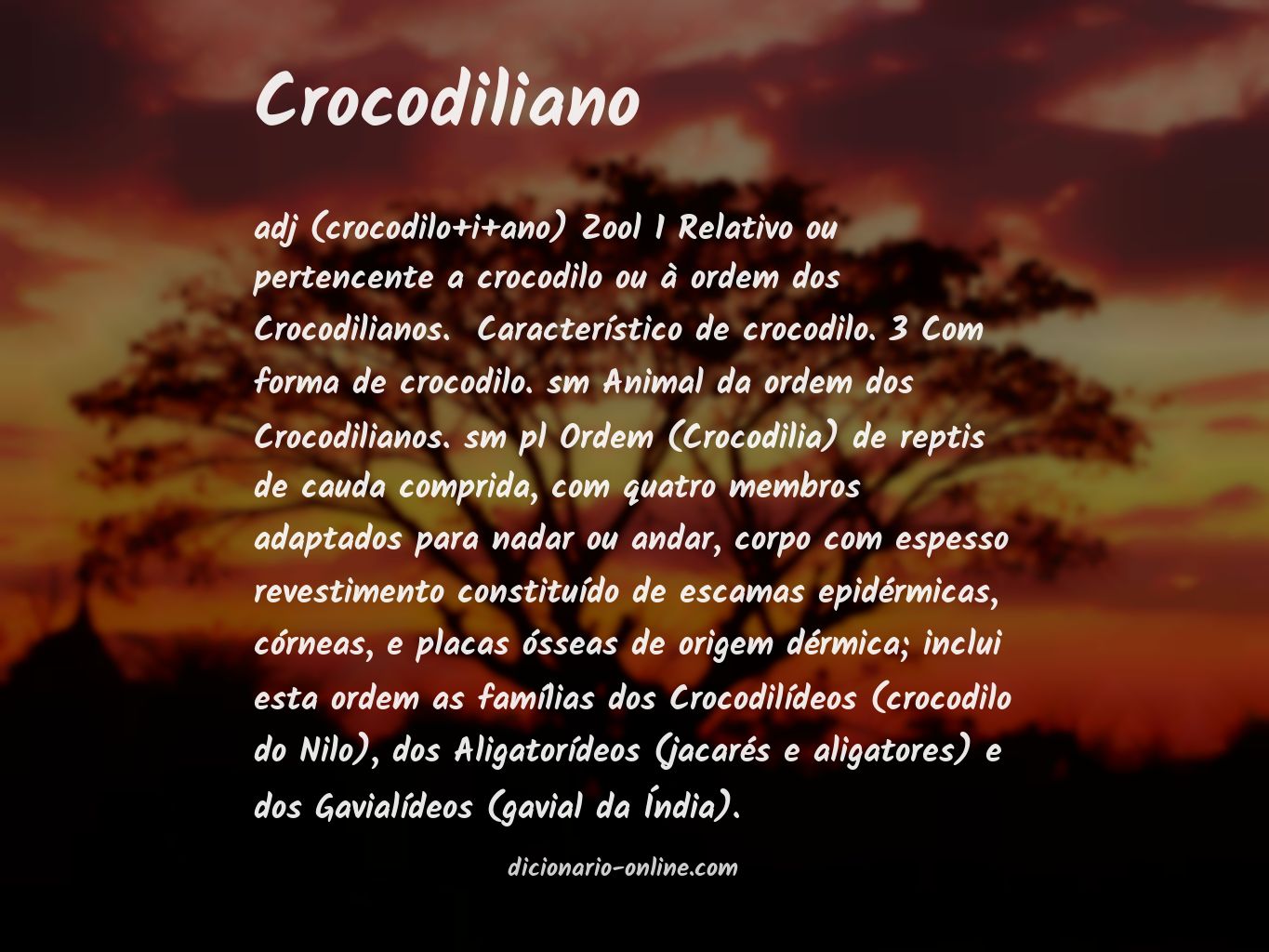 Significado de crocodiliano