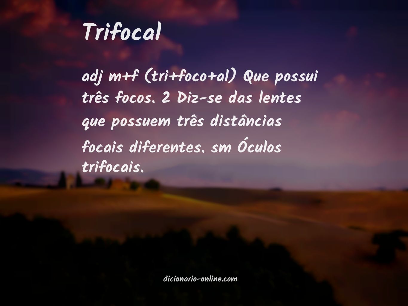 Significado de trifocal